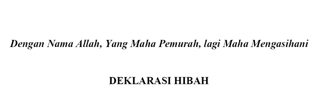 Hibah Rumah Tanah